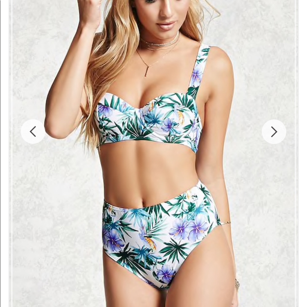 Tropical High Waist Bikini